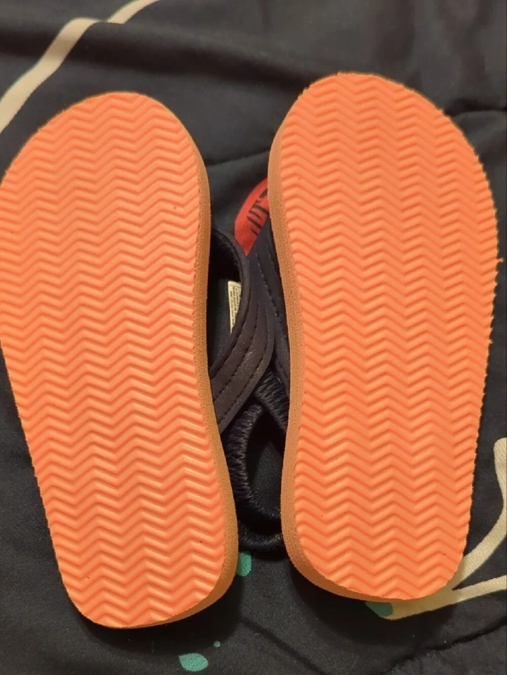 OshKosh Striped Coral & Teal Toddler Flip Flops